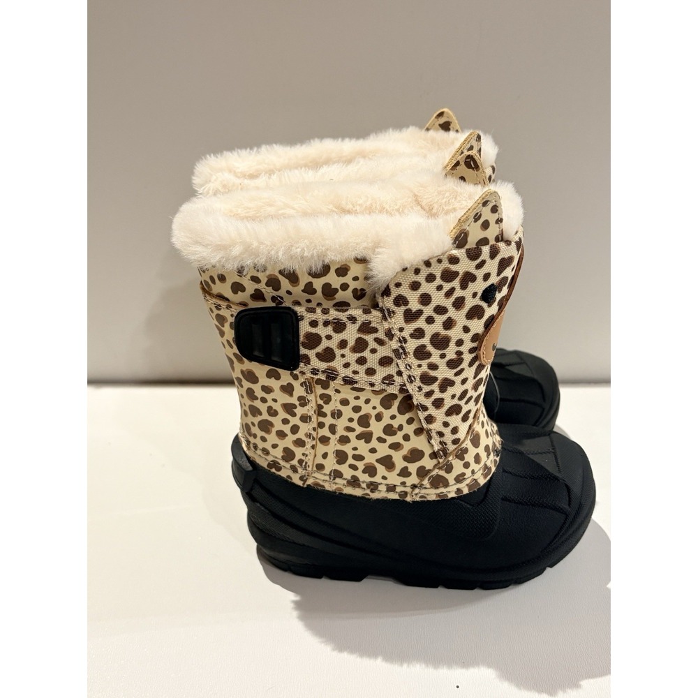 Toddler‎ Cheetah Cat Winter Boots Brown/black- Cat & Jack - SIZE 6 NWOT